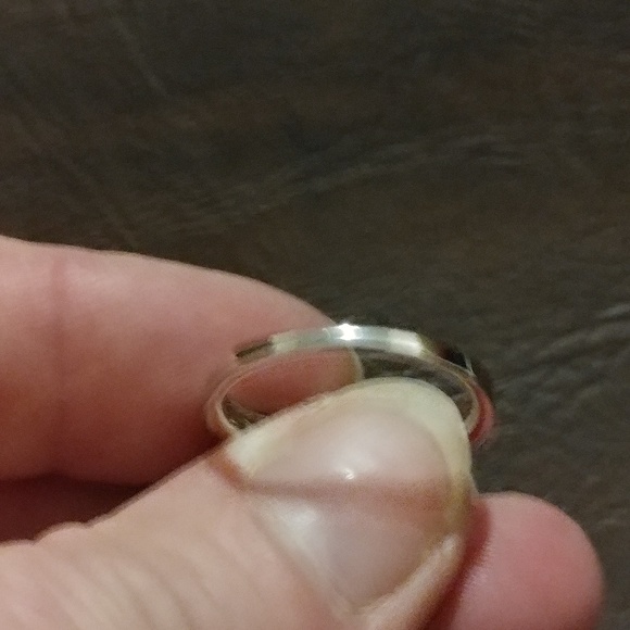 **SOLD** Morganite gemstone on silver stamped ring - Picture 2 of 5